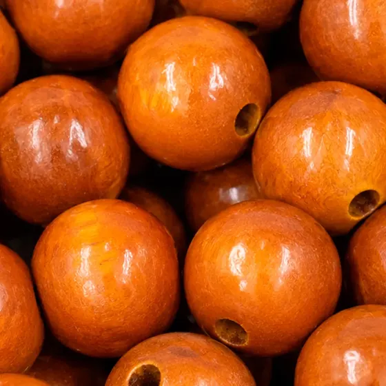 Bola Passante 50Mm Em Madeira Com 500G