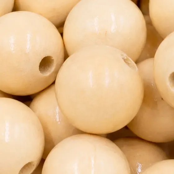 Bola Passante 50Mm Em Madeira Com 500G