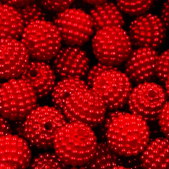 Perola Craquelada Passante 10Mm Em Abs Com 500Gr 201 - Vermelho Z1