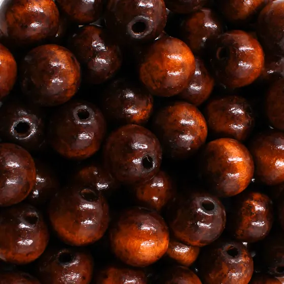 Bola Passante 18Mm Em Madeira Com 500Gr 499 - Marrom