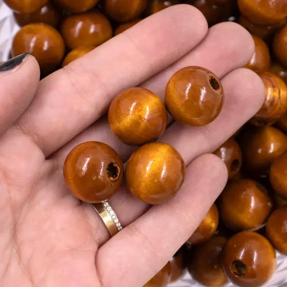 Bola Passante 18Mm Em Madeira Com 500G