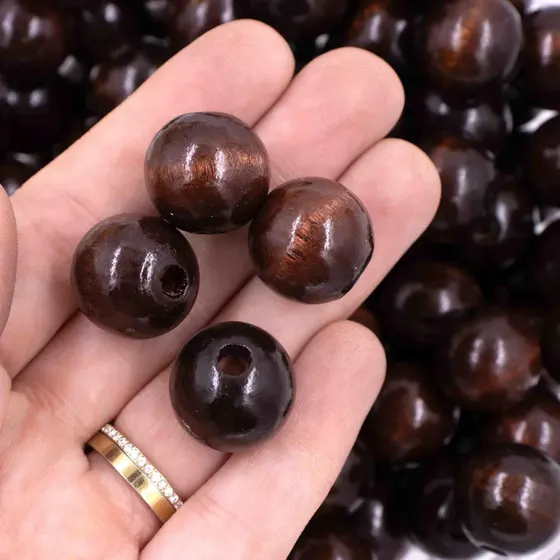 Bola Passante 18Mm Em Madeira Com 500G