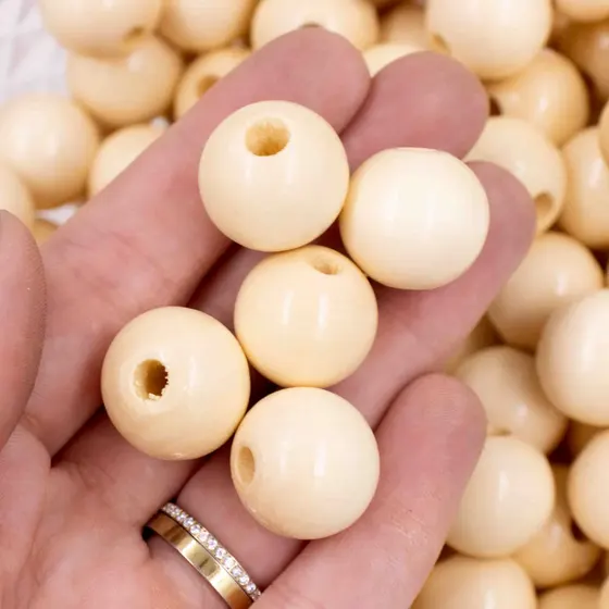 Bola Passante 18Mm Em Madeira Com 500G
