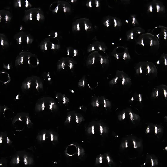 Perola Inteira Com Furo 08Mm Em Abs Com 500Gr 225 - Preto 225