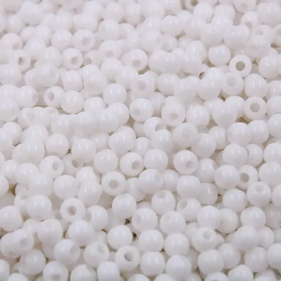 Bola Plastica Leitosa Passante 04Mm Com 500Gr