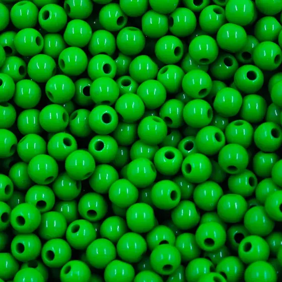 Bola Plastica Leitosa Passante 06Mm Com 500Gr