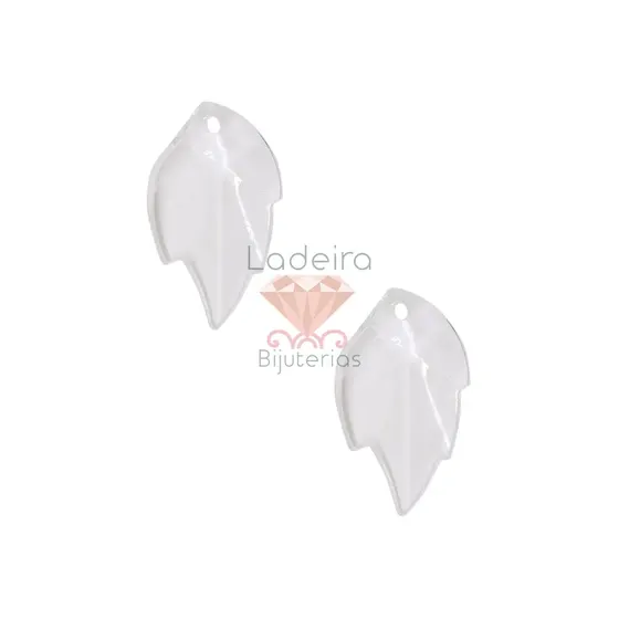 Pingente Asa De Anjo 20X32Mm Em Acrilico Com 500Gr 001 - Cristal Transparente 001