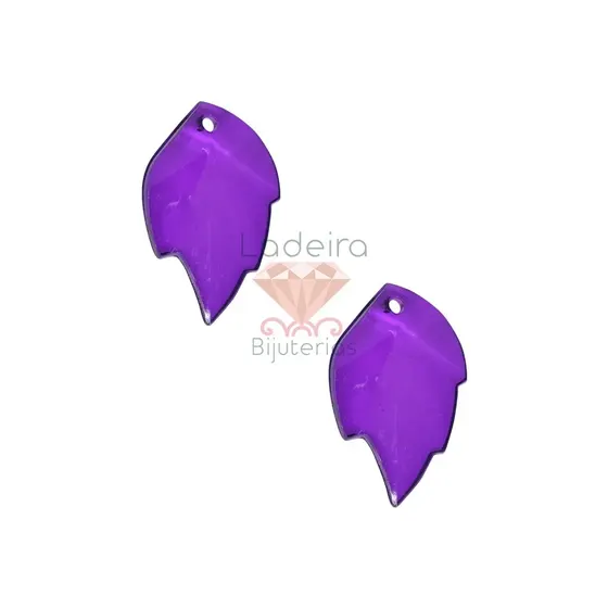 Pingente Asa De Anjo 20X32Mm Em Acrilico Com 500Gr 051 - Roxo 051