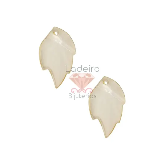 Pingente Asa De Anjo 20X32Mm Em Acrilico Com 500Gr 0610 - Bege 0610