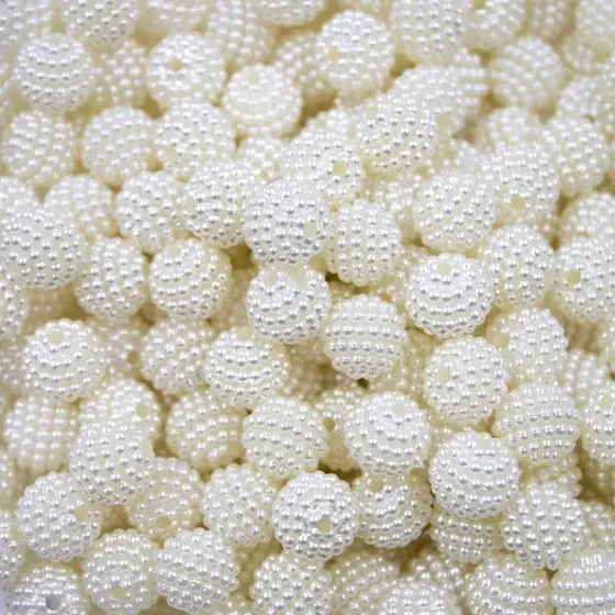 Perola Craquelada Passante 10Mm Em Abs Com 50G 224 - Perola