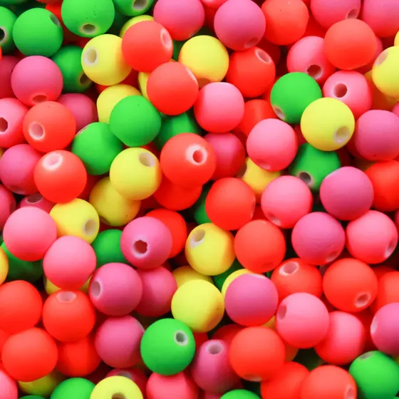Bola Emborrachada Passante 08Mm. Em Plastico Com 50Gr
