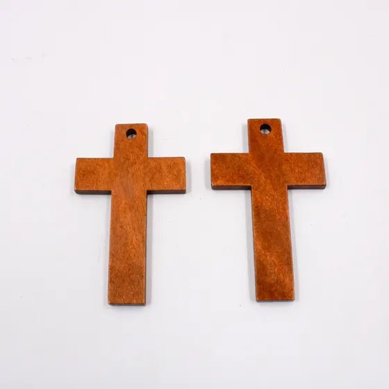 Entremeio Cruz 08X05 Cm Em Madeira Com 05 Un
