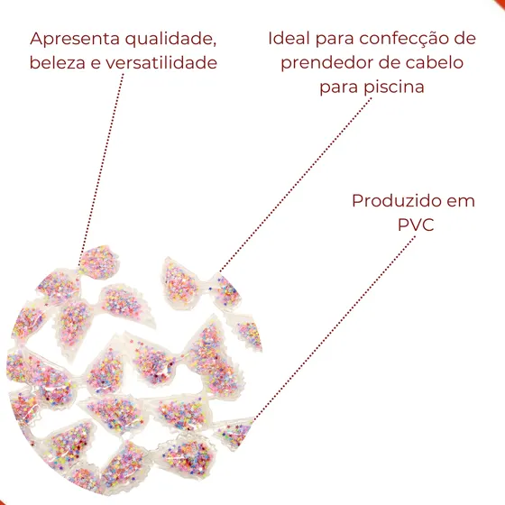 Aplique Asa De Anjo 52X66Mm Em Plastico Com 50 Pecas 103 - Colorido 103