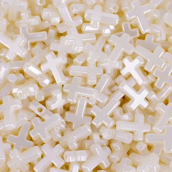 Entremeio Cruz Infantil 20X10Mm Em Plastico Com 500Gr