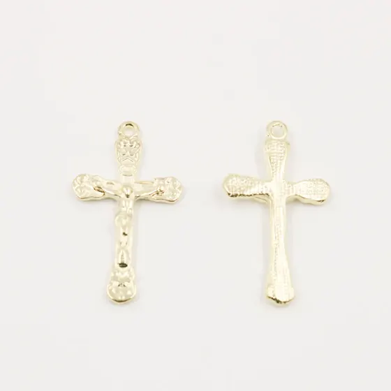 Pingente Crucifixo 34X19Mm Em Zamac Com 100Gr