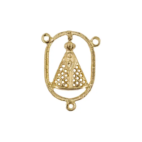 Entremeio Nossa Senhora Aparecida 35X45Mm Em Zamac Com 08 Pecas