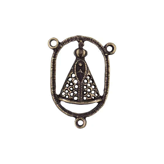 Entremeio Nossa Senhora Aparecida 35X45Mm Em Zamac Com 08 Pecas - Ouro Velho