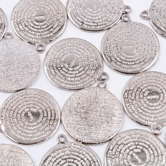 Pingente Medalha Pai Nosso Espiral 36Mm Em Zamac Com 100Gr