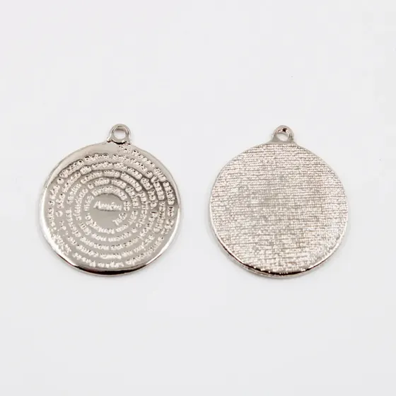 Pingente Medalha Pai Nosso Espiral 36Mm Em Zamac Com 100Gr