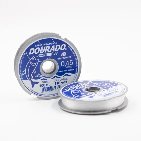 Linha De Nylon Dourado 0.45Mm C/20Rl De 100M Cada