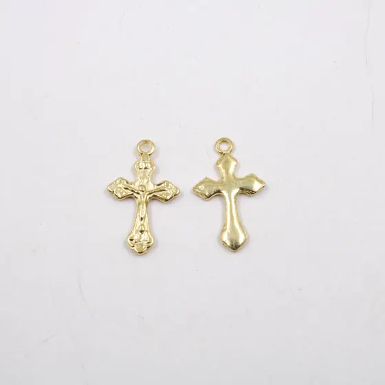 Pingente Cruz 26X16Mm Em Zamac Com 100Gr