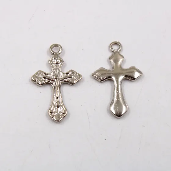 Pingente Cruz 26X16Mm Em Zamac Com 100Gr