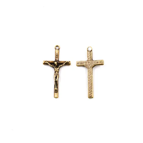 Pingente Cruz 40X22Mm Em Zamac Com 100Gr