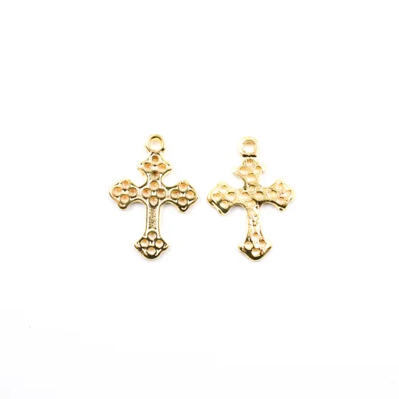 Pingente Cruz 25X17Mm Em Zamac Com 100Gr