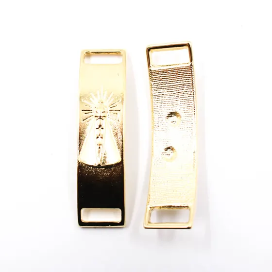Placa Para Pulseira Nossa Senhora 50X13Mm Em Zamac Com 100Gr