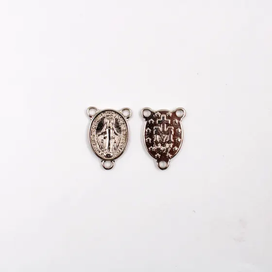 Entremeio Para Terco Nossa Senhora Das Gracas 25X18Mm Em Zamac Com 100Gr - Niquel