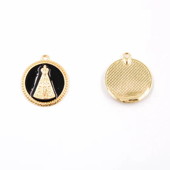 Pingente Nossa Senhora Resinado 29Mm Em Zamac Com 10 Pecas