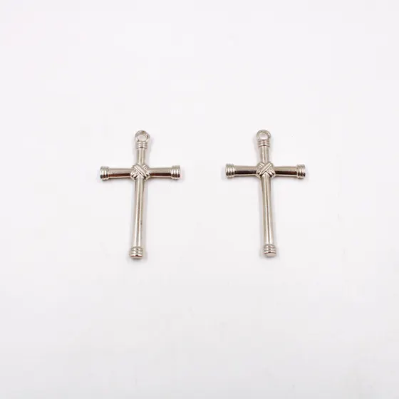Pingente Cruz 47X27Mm Em Zamac Com 100Gr - Niquel