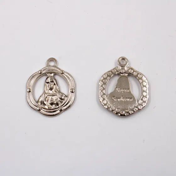 Pingente Nossa Senhora 27.5 Mm Em Zamac Com 100Gr - Niquel