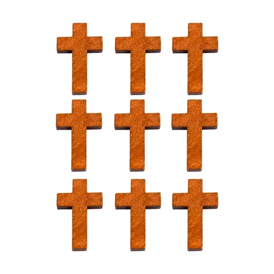 Cruz Passante De Madeira 2.5X4Cm Com 100 Pecas
