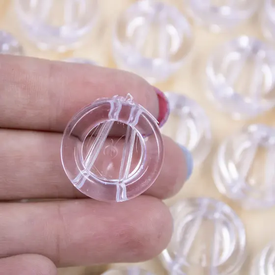 Entremeio Santo Para Terco Passante 5X18Mm Em Plastico Com 50Og - Cristal Transparente