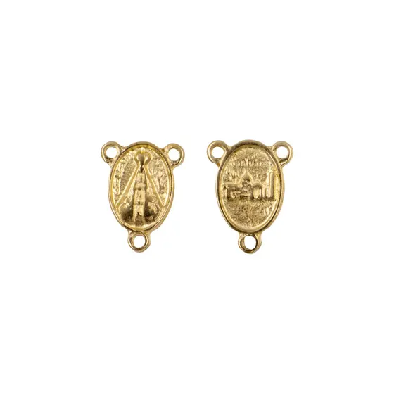 Entremeio Nossa Senhora 20Mm Em Zamac Com 12 Pecas - Dourado