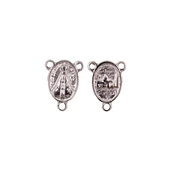 Entremeio Nossa Senhora 20Mm Em Zamac Com 12 Pecas - Niquel