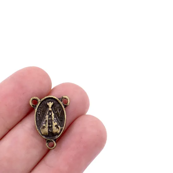 Entremeio Nossa Senhora 20Mm Em Zamac Com 12 Pecas - Ouro Velho
