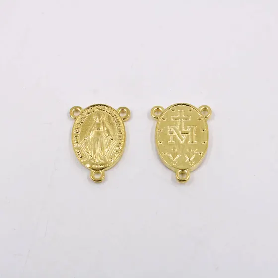 Entremeio Nossa Senhora Das Gracas 26Mm Em Zamac Com 12 Pecas - Dourado