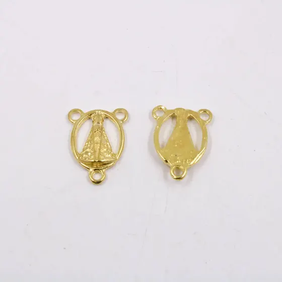 Entremeio Nossa Senhora 21Mm Em Zamac Com 12 Pecas - Dourado