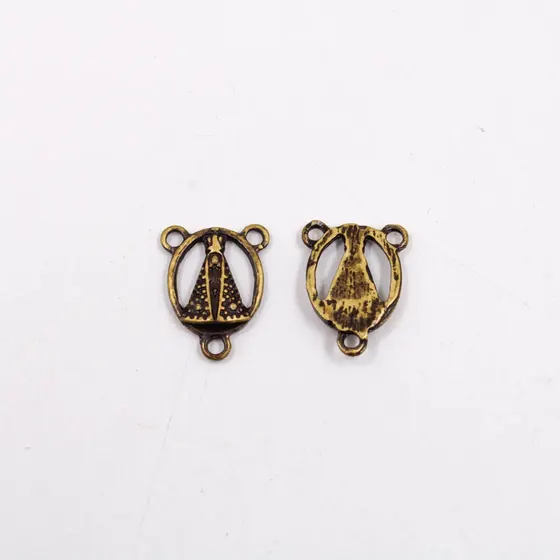 Entremeio Nossa Senhora 21Mm Em Zamac Com 12 Pecas - Ouro Velho