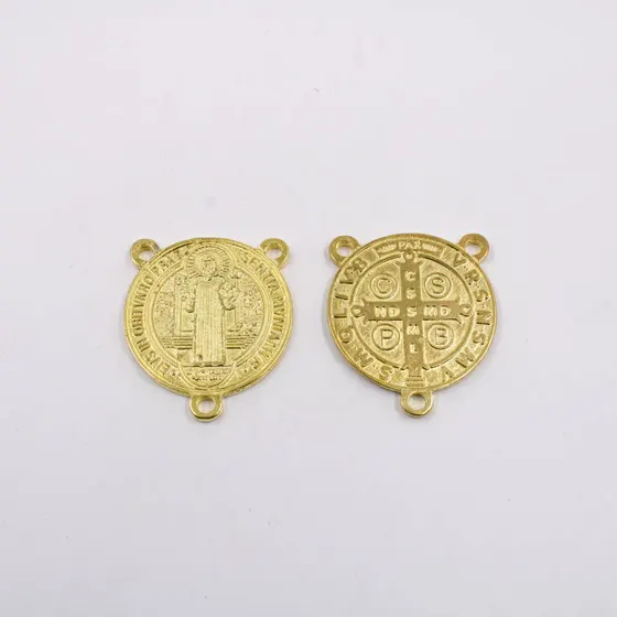 Entremeio Sao Bento 49Mm Em Zamac Com 02 Pecas - Dourado