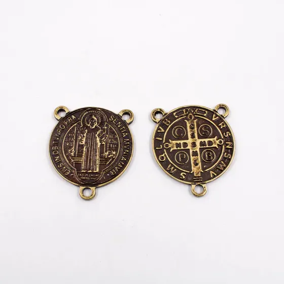 Entremeio Sao Bento 49Mm Em Zamac Com 02 Pecas - Ouro Velho