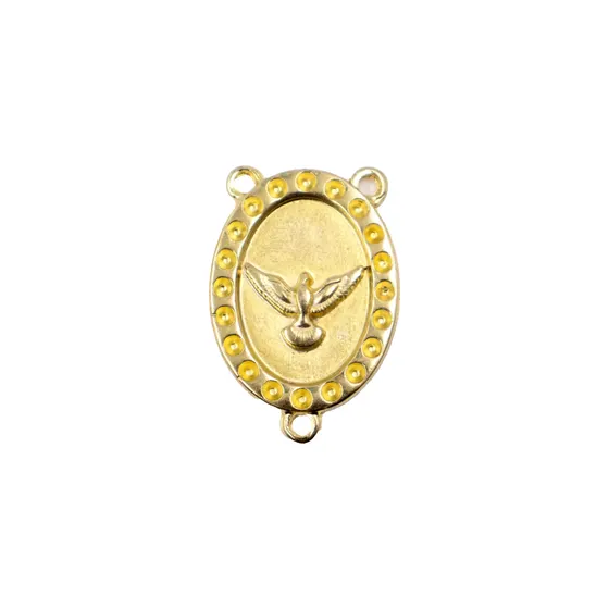Entremeio Espirito Santo 30Mm Em Zamac Com 12 Pecas - Dourado