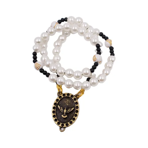 Entremeio Espirito Santo 30Mm Em Zamac Com 12 Pecas - Ouro Velho