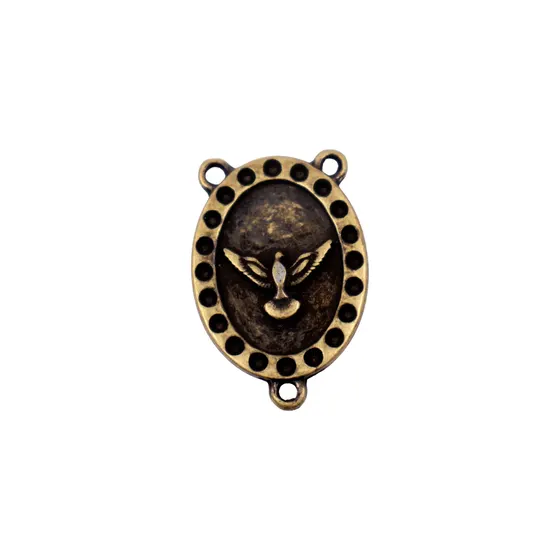 Entremeio Espirito Santo 30Mm Em Zamac Com 12 Pecas - Ouro Velho