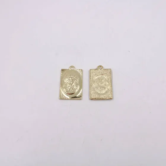 Medalha Rosto Jesus Cristo 22M Em Zamac Com 12 Pecas - Dourado