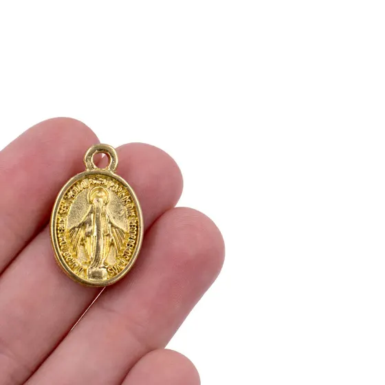 Pingente Nossa Senhora 35X25Mm Em Zamac Com 12 Pecas - Dourado