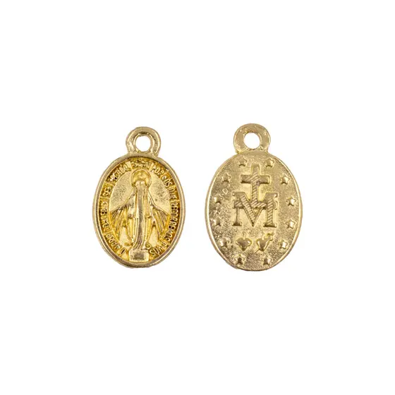 Pingente Nossa Senhora 35X25Mm Em Zamac Com 12 Pecas - Dourado