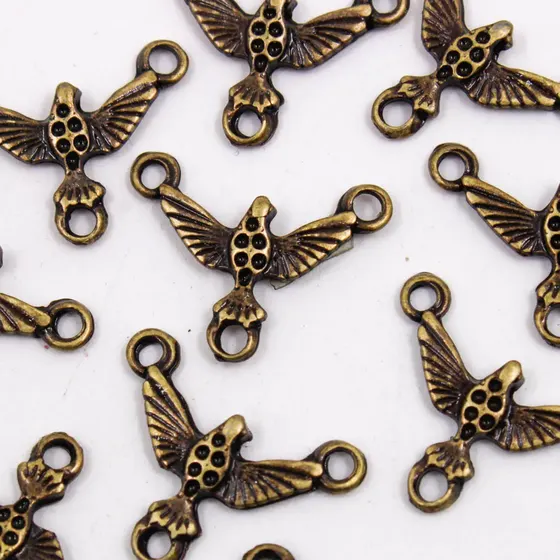 Entremeio Espirito Santo 11Mm Em Zamac Com 12 Pecas - Ouro Velho